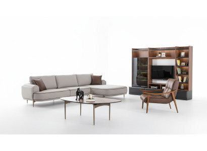 Stoffsofa Ecksofa L Form Sofa Stoff Sofas Grau Modern Wohnzimmer Möbel