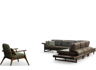 Wohnzimmer Set Luxus Möbel L-Form Sofa Sessel Textil Möbel Set Neu