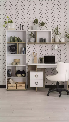 Kinderschreibtisch Schreibtisch Bücherregal Holz Weiß Set 3tlg Design