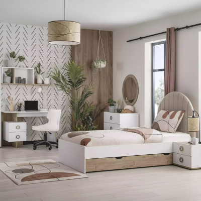 Bettrahmen Kinderbett Kindermöbel Kinderzimmer Bett Holz Weiß Modern