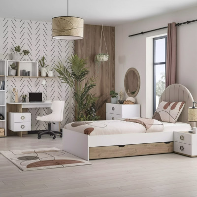 Bettrahmen Kinderbett Kindermöbel Kinderzimmer Bett Holz Weiß Modern