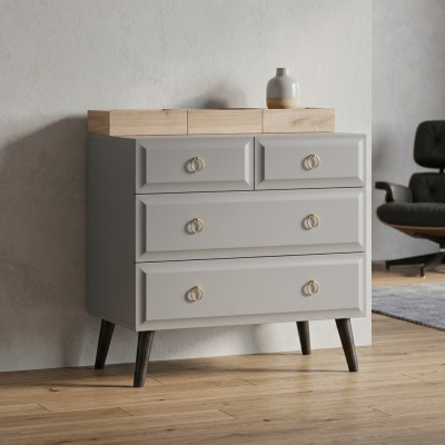 Kommode Schrank Kinder Zimmer Kommoden Holz Grau Modern Jugendzimmer
