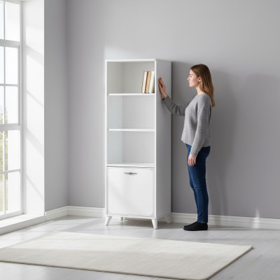 Bücherregal Bücherschrank Standregal Kinderregal Regal Holz Weiß Regale