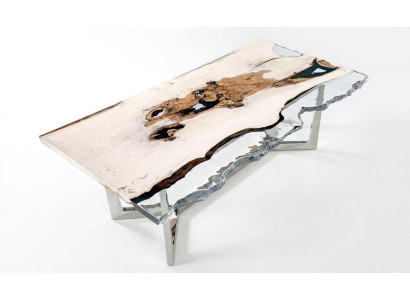 Esstisch Epoxidharz Küchentisch Esszimmertisch Tisch 220 cm Holz Weiß