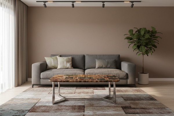  Küchentisch Esstisch Epoxidharz Esszimmertisch Tisch 140 cm Holz Braun