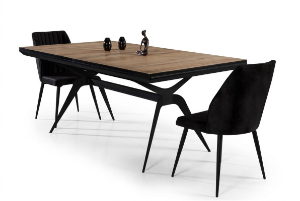Luxus Esszimmertisch Ausziehbarer Design Küchentisch Holz Braun Tisch