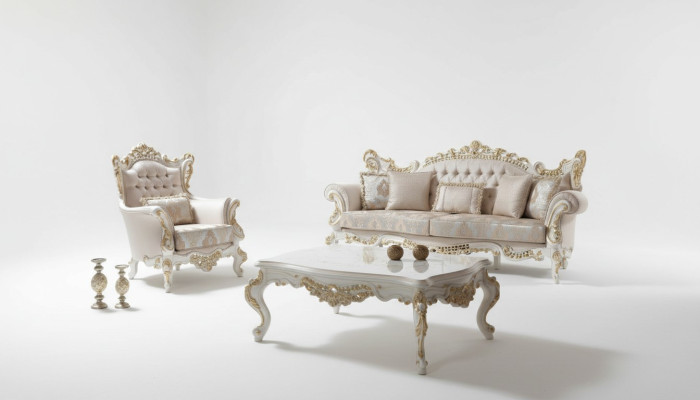 Luxus Sofagarnitur Komplette Couchgarnitur Beige Polstersofa Stoffsofa