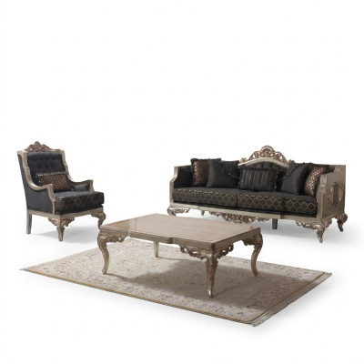 Wohnzimmer Sofagarnitur Polstersofa Sofa Chesterfield Set Grau Stoff