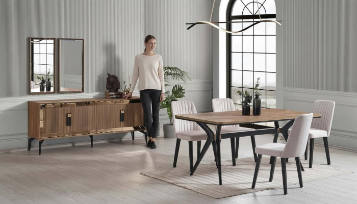 Esszimmer Luxus Essgruppe Esstisch Set 10tlg Esszimmer Braun Holz 