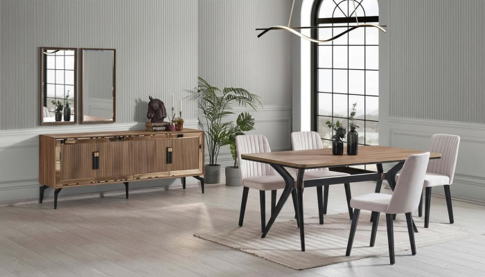 Esszimmer Luxus Essgruppe Esstisch Set 10tlg Esszimmer Braun Holz 