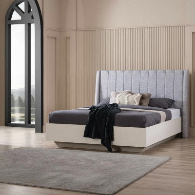 Doppelbett Schlafzimmer Garnitur Bett Holz Set 3tlg Weiß Nachttische