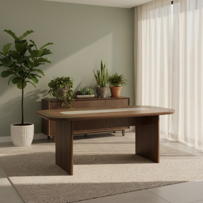 Esszimmertisch Esstisch Tisch Essecke Holz Braun Esszimmer 208 cm