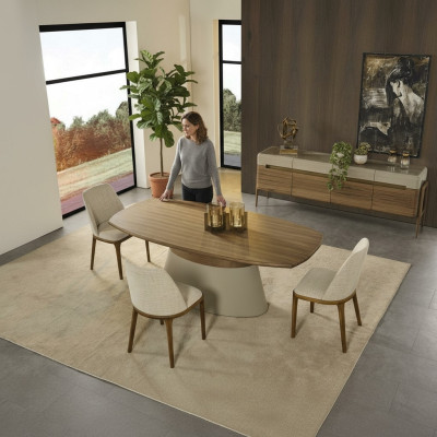 Komplette Essecke Essgruppe Esstisch Set 8tlg Esszimmer Braun Holz Neu