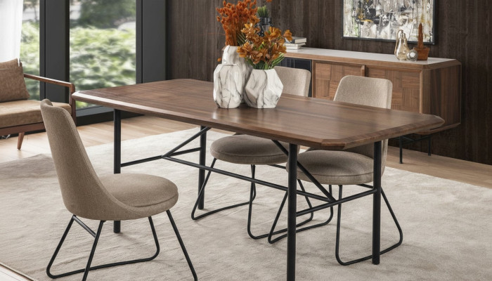 Esszimmertisch Esstisch Tisch Essecke Esszimmer 205 cm Holz Braun