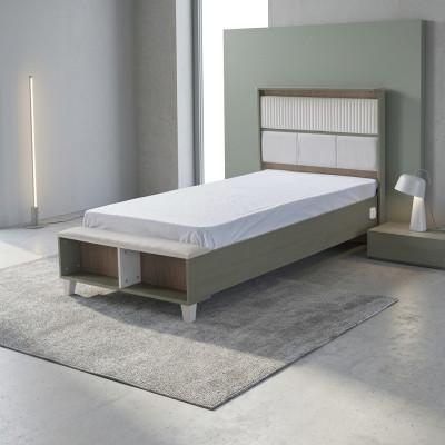 Bettrahmen Kinderbett Bett Kinderzimmer Kinderzimmermöbel Grau Holz
