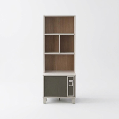 Bücherregal Bücherschrank Standregal Regal Holz Grau Kinderzimmer