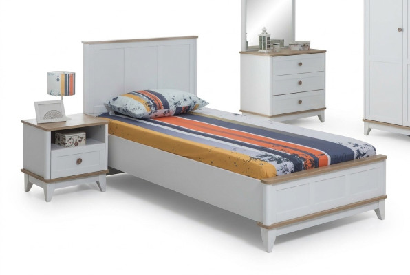 Kinderbett Bettrahmen Bett Kinderzimmer Kinderzimmermöbel Weiß Holz
