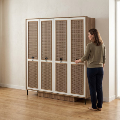 Holzschrank Kleiderschrank Kinderschrank Schrank Holz Braun Design
