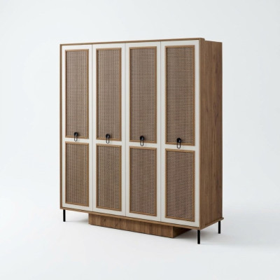 Holzschrank Kleiderschrank Kinderschrank Schrank Holz Braun Design