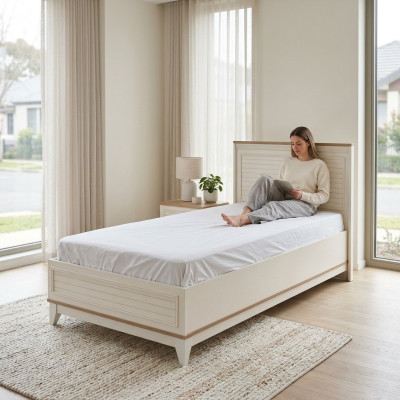 Kinderbett Bettrahmen Bett Kinderzimmer Bettgestelle Weiß Modern 100cm