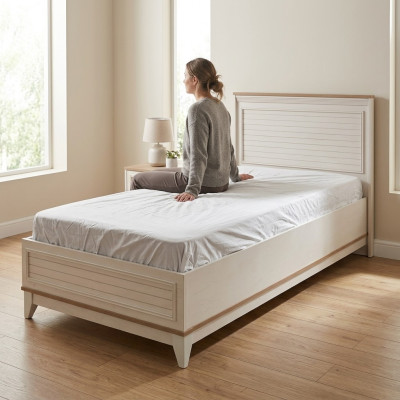 Kindermöbel Bett Kinderbett Bettrahmen Kinderzimmer Weiß Modern 120cm