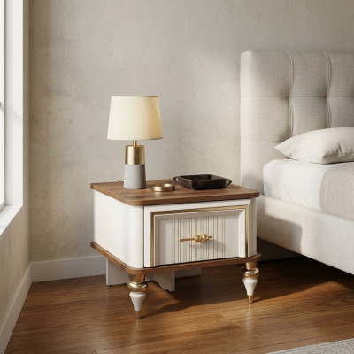 Nachttisch Kinderzimmer Nachtkosolen Konsolen Holz Modern Beige Tisch