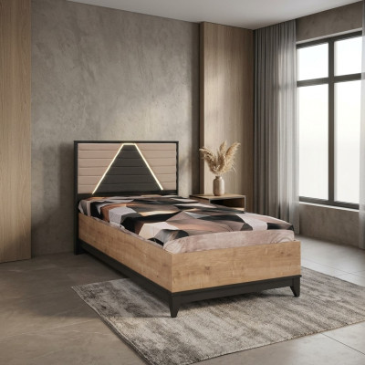 Bett 120 cm Kinderbett Bettrahmen Kinderzimmer Braun Holz Betten Neu