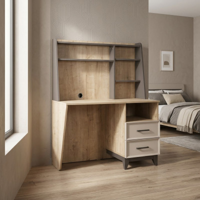 Schreibtisch Computertisch Braun Kinderzimmermöbel Holz Tisch Regale