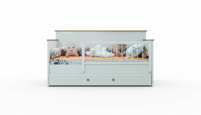 Kinderbettchen Kinderlaufstall Bettchen Krippe Weiß Holz Bett Modern