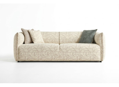 Dreisitzer Sofa 3 Sitzer Beige Stoffsofa Stoff Modern Polstersofa Neu
