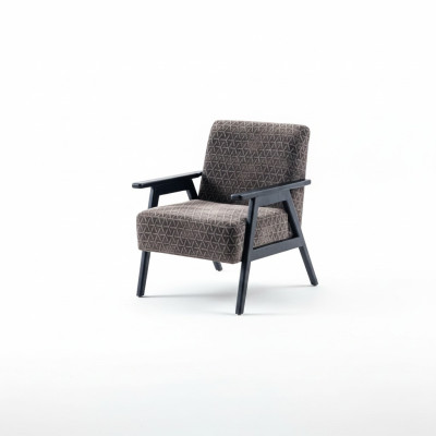 Wohnzimmer Sessel Einsitzer 1 Sitzer Stoffsessel Grau Klassische Neu