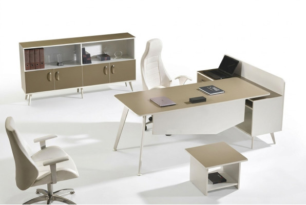 Moderne Eckbürotisch Arbeitszimmermöbel Weiß Büro 3tlg Holz Set Gruppe