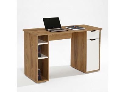 Schreibtisch Computertisch Büro Tisch Holz Braun Bürotisch Büromöbel