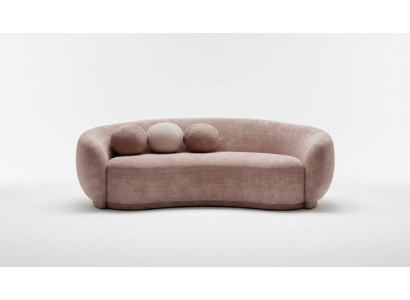 Dreisitzer Couch Sofa 3 Sitzer Braun Stoff Stoffsofa Polstersofa Luxus