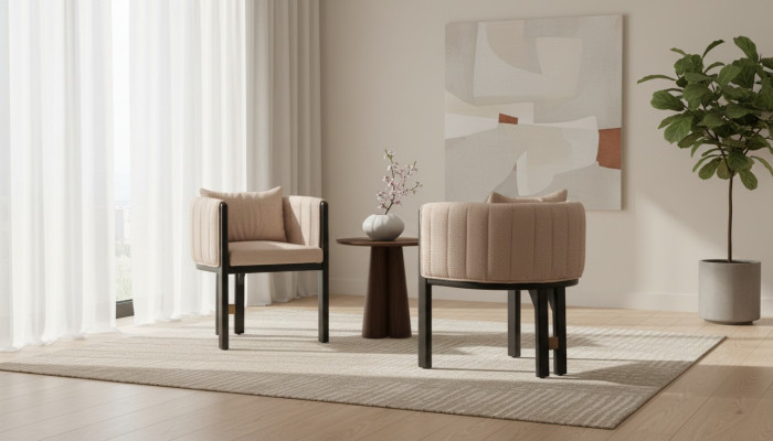 Küchenstuhl Esszimmerstuhl Set Stühle 2tlg Lehnstuhl Gruppe Beige