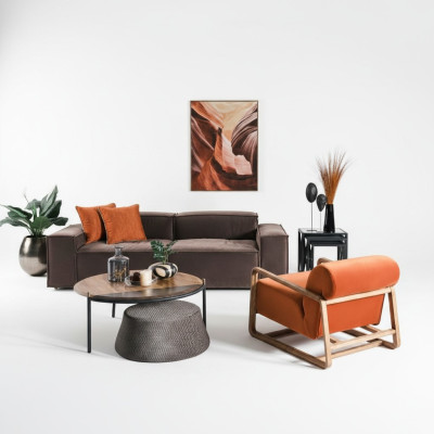 Sofagarnitur Stoffsofa Dreisitzer Sessel Grau Couch Set Couchgarnitur