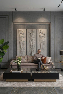 Komplett Wohnzimmer Dreisitzer Couchtische Grau 3tlg Stoffsofa Couch