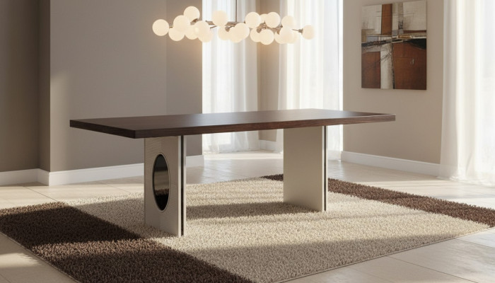 Esszimmertisch Esstisch Tisch Holz Braun Esszimmer Essecke Möbel