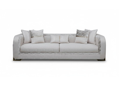 Dreisitzer Sofa 3 Sitzer Grau Polstersofa Stoffsofa Moderne Sofas