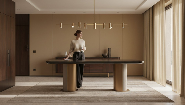 Esstisch Esszimmertisch Tisch Holztisch Holz Esszimmer Braun Luxus