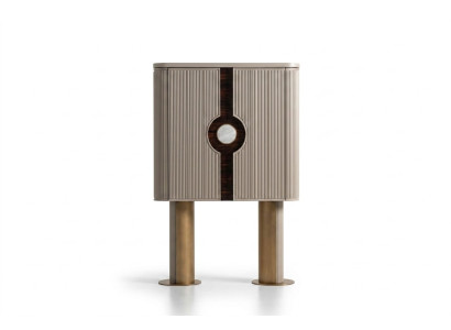 Barschrank Getränke Schrank Holz Beige Holzschrank Design Flaschen Bar