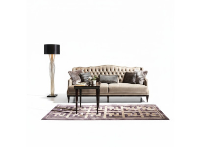 Elegantes Dreisitzer Chesterfield Sofa in Grau – zeitlose Polstermöbel für Ihr Zuhause