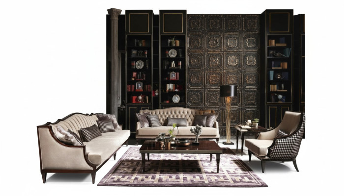 Sofagarnitur Viersitzer Dreisitzer Sessel Grau Couchtische Stoffsofa