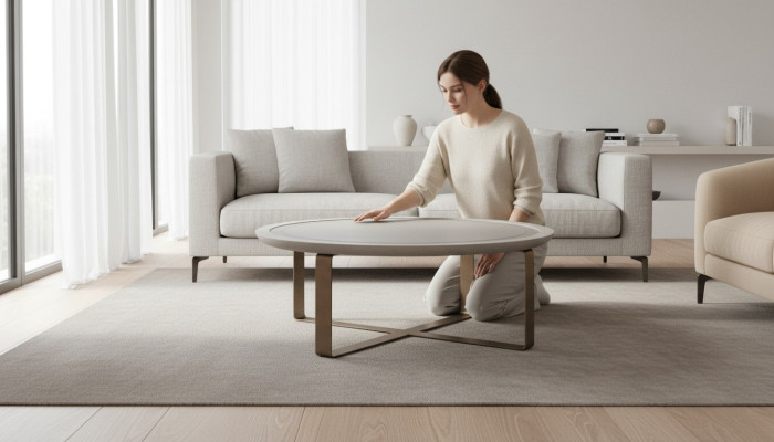 Couchtisch Modern Beistelltisch Kaffeetisch Sofatisch Beige Metall