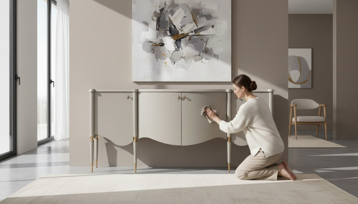 Anrichte Sideboard Schrank Holz Beige Kommode Esszimmer Möbel