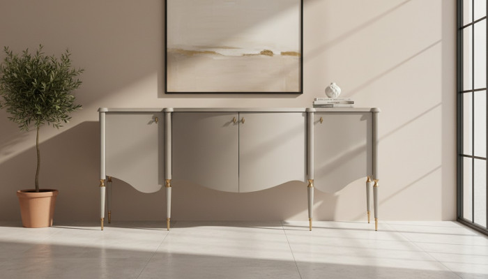 Anrichte Sideboard Schrank Holz Beige Kommode Esszimmer Möbel
