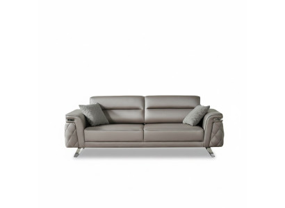 Dreisitzer Sofa 3 Sitzer Polstersofa Grau Moderne Stoffsofa Design