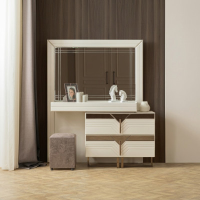 Schminktisch Frisiertisch Konsolentisch Holz Schlafzimmer Kommode Weiß