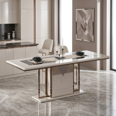 Luxus Esstisch Esszimmertisch Tisch Esszimmer Modern Holz Weiß 200cm