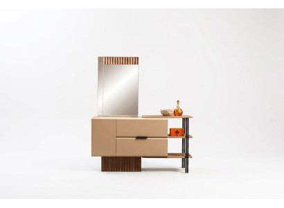 Schminktisch Frisiertisch Konsolentisch Holz Schlafzimmer Beige Modern
